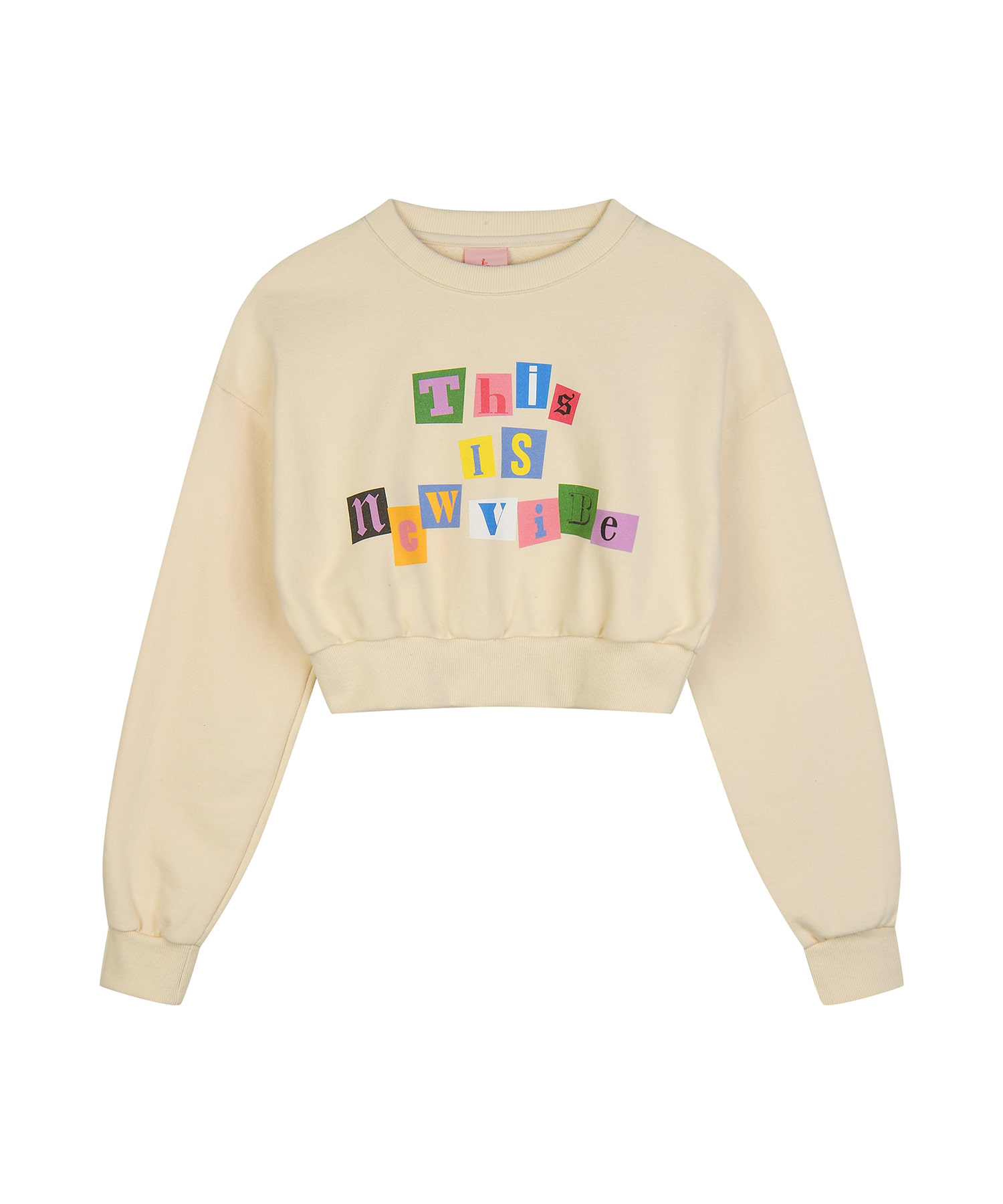 Color paper sweatshirt_Ivory