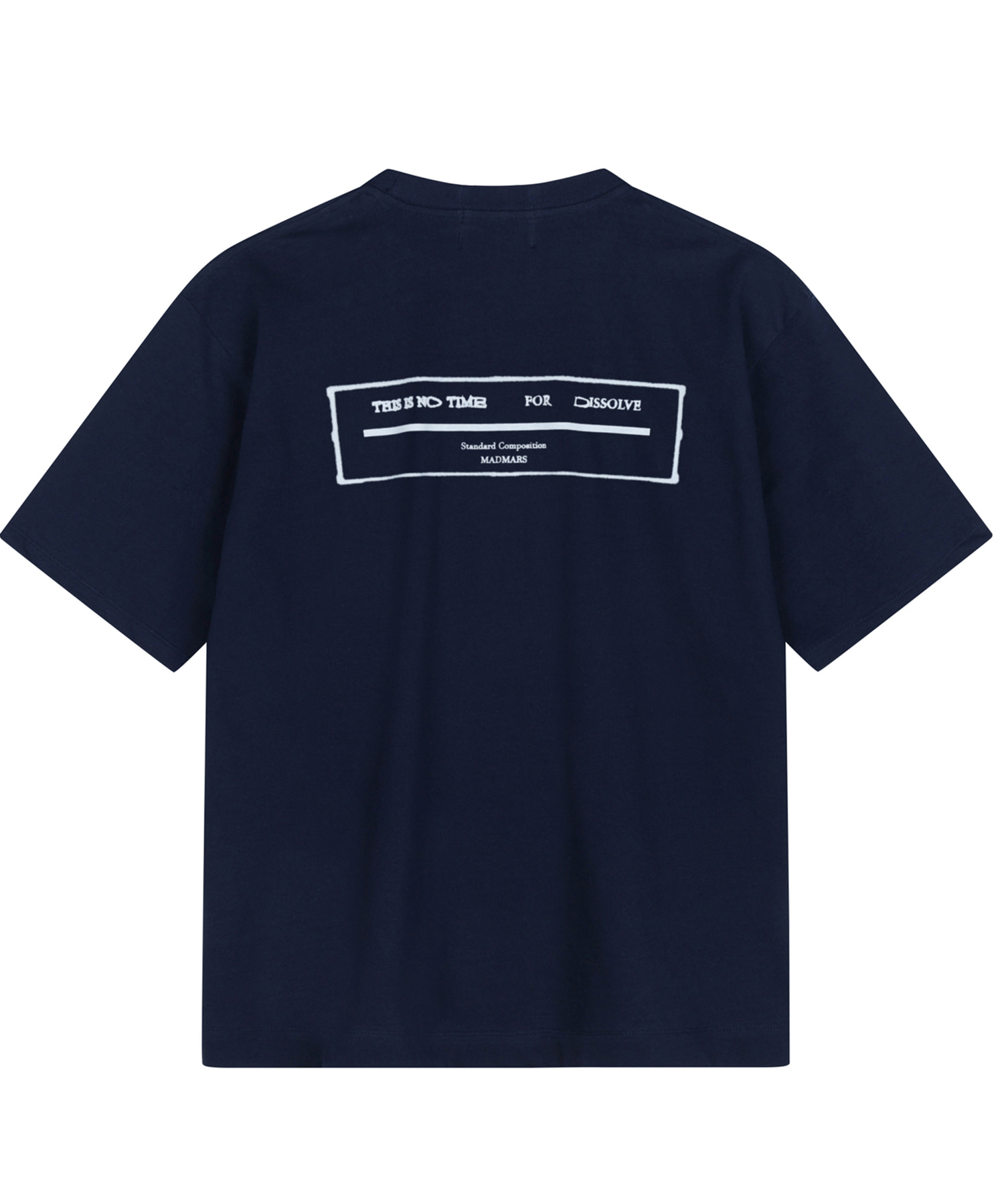 [수피마]over fit wappen point T-shirt navy