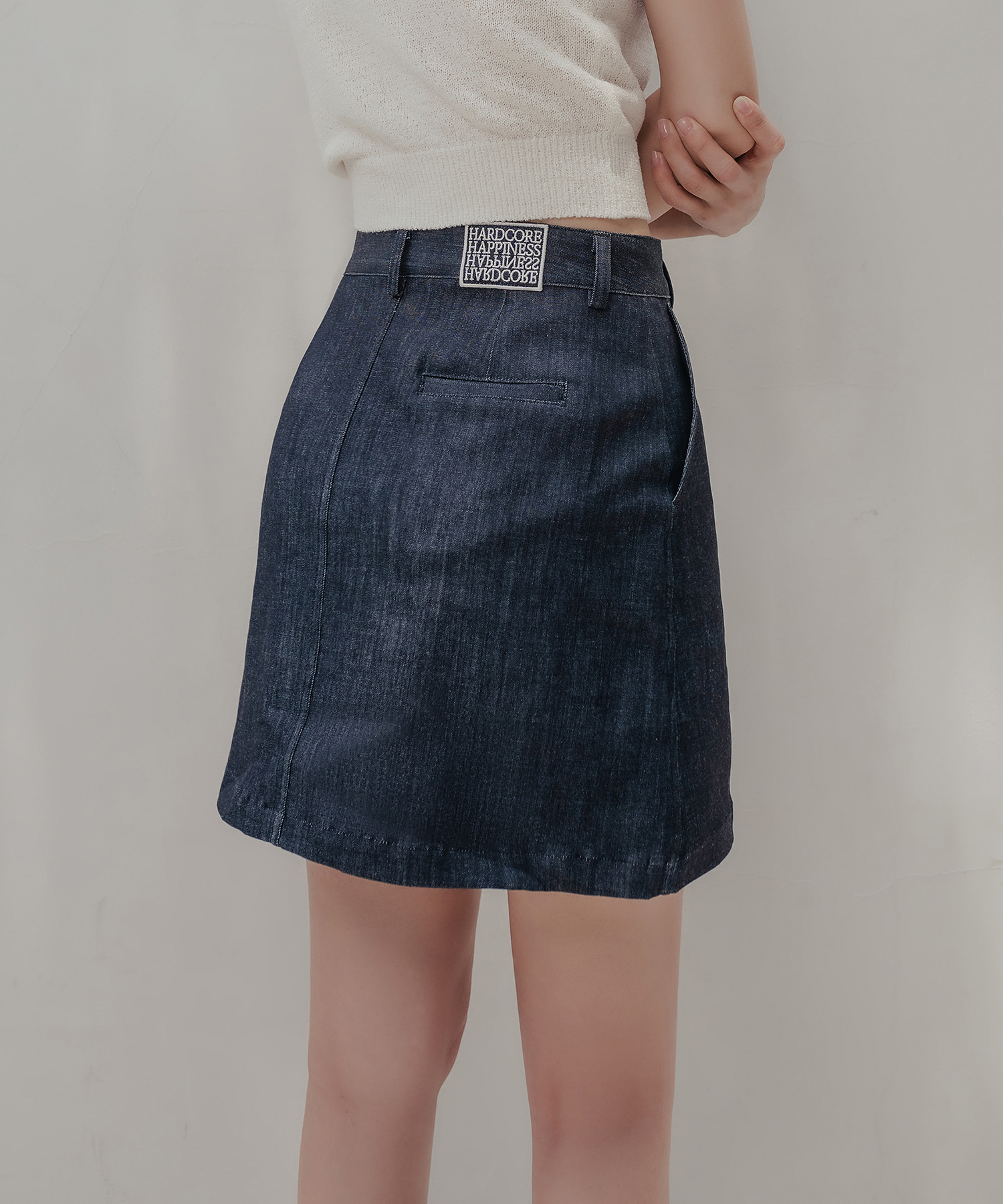 HAPPINESS A-LINE MINI SKIRT_NAVY